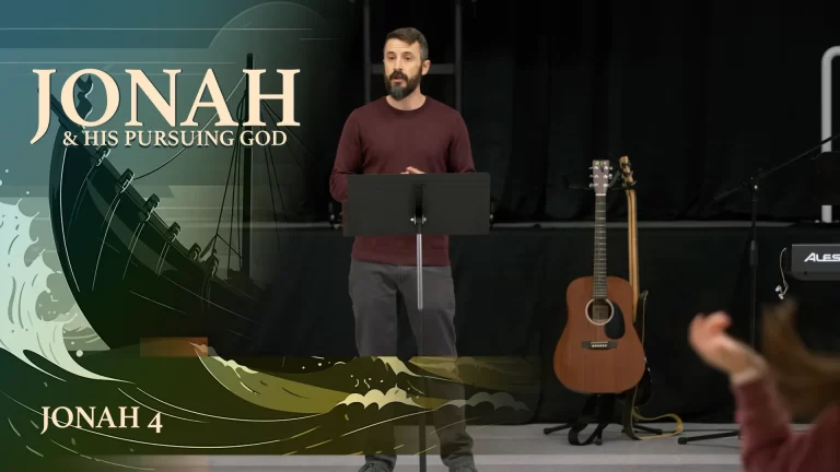 Jonah 4 sermon thumbnail featuring Jared Klassen preaching